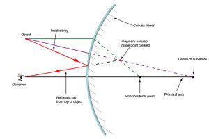 Ray Diagram of Convex Mirror When object 