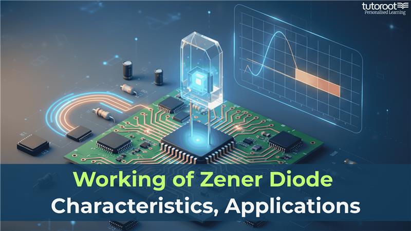 Working of Zener diode with characteristics and applications explained in electronics