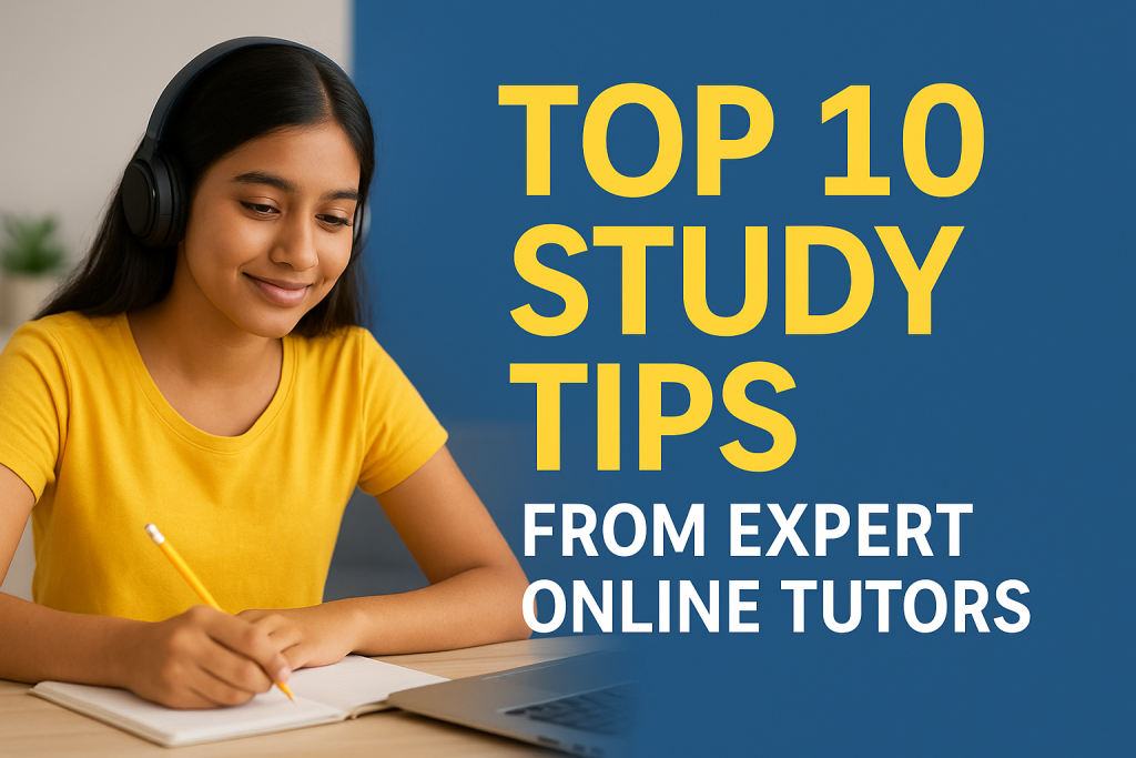 Top 10 Study Tips from expert Online Tutors